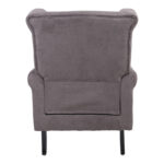 Armchair Piore dark grey fabric and black rubberwood leg 77x80x106cm - Слика 5