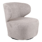 Armchair Marelia rotating beige color fabric 73x76x76cm