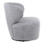 Armchair Marelia rotating grey color fabric 73x76x76cm - Image 3