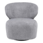 Armchair Marelia rotating grey color fabric 73x76x76cm - Image 4