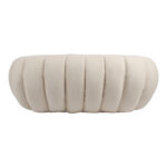 2-seater sofa Yannick boucle beige fabric 148x92x62cm - Image 5