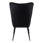 Armchair with footstool Siella black velvet-black metal leg 59x67x94cm - Слика 5