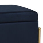 Stool-trunk Panton velvet in black color 40x40x36,5cm - Image 2
