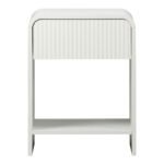 Nightstand Lemperto MDF in white color 40x40x53cm - Image 3