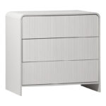 Zeplen MDF chest of drawers in white 80x40x75cm