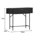 Console Zakro MDF-metal in black shade 100x35x75cm - Слика 5