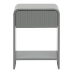 Nightstand Lemperto MDF in grey color 40x40x53cm - Image 2