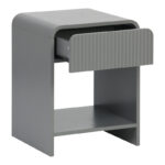 Nightstand Lemperto MDF in grey color 40x40x53cm - Image 3