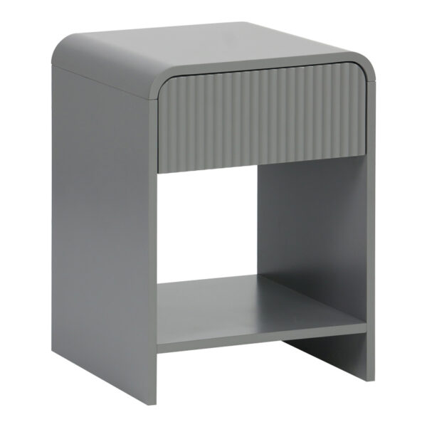 Ноќна масичка Zeplen MDF во сива боја 40x40x53 см