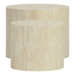Side tables 2pcs Zonar MDF in travertine look - Слика 3