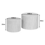 Side tables 2pcs Zonar MDF in travertine look - Слика 6