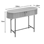 Console Zakro MDF-metal in oak shade 100x35x75cm - Image 3