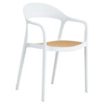 Armchair Ember with UV protection PP beige-white 52.5x56.5x81cm