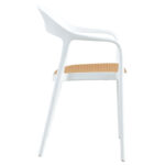 Armchair Ember with UV protection PP beige-white 52.5x56.5x81cm - Image 3