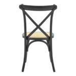 Dylon stackable chair black beech wood-natural rattan seat 48x52x89cm - Image 5