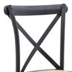Dylon stackable chair black beech wood-natural rattan seat 48x52x89cm - Image 6