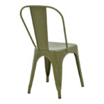 Utopia chair metal in olive green color 44x44x85cm - Image 3