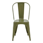 Utopia chair metal in olive green color 44x44x85cm - Image 5
