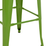 Bar stool Utopia metal in green color 42x42x76cm - Image 5