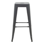 Bar stool Utopia metal in anthracite color 42x42x76cm - Image 3