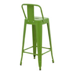Bar stool with backrest Utopia metal green 42x42x97cm - Image 3