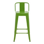 Bar stool with backrest Utopia metal green 42x42x97cm - Image 5
