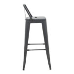 Bar stool with backrest Utopia metal anthracite 42x42x97cm - Image 4