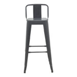 Bar stool with backrest Utopia metal anthracite 42x42x97cm - Image 5