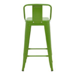 Mid-height Bar stool with backrest Utopia metal in green color 42x42x86cm - Слика 6