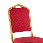 Hilton stackable conference chair fabric red-metal gold 45x51x96cm - Слика 2