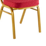 Hilton stackable conference chair fabric red-metal gold 45x51x96cm - Слика 3