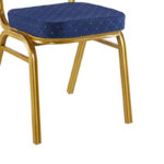 Hilton stackable conference chair fabric blue-metal gold 45x51x96cm - Image 3