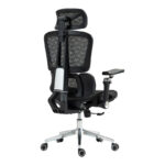 Work chair manager Jeffer mesh in black color 67x62x115-125cm - Image 5