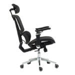 Work chair manager Jeffer mesh in black color 67x62x115-125cm - Image 6