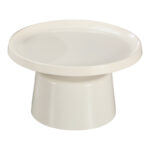 Coffee table Ginoze metal in white color D70x38cm - Image 2