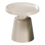 Side table Ginoze metal in cappuccino color D50x48.5cm - Image 2