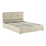 Sonnie double bed with storage space brown fabric 150x200cm - Слика 2