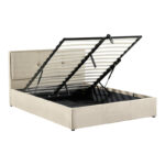 Sonnie double bed with storage space brown fabric 150x200cm - Слика 3