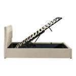 Sonnie double bed with storage space brown fabric 150x200cm - Слика 4