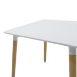Dining table Natali MDF top white-natural color legs 80x80x76cm - Слика 3