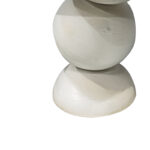 Side table Sedra Inart solid mango wood in white wash color D38x44cm - Image 3