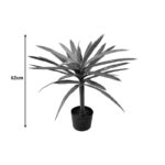 Decorative plant Dracaena palm in a pot Inart green pp H62cm - Слика 2