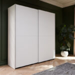 Wardrobe Noez I 2 doors with shelves in white color 170.5x61x190.5cm - Image 3