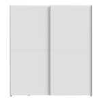 Wardrobe Noez I 2 doors with shelves in white color 170.5x61x190.5cm - Image 5