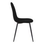 Chair Bella black fabric-black metal leg 43x52x88cm - Image 3