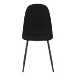 Chair Bella black fabric-black metal leg 43x52x88cm - Image 4