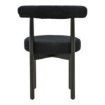 Chair Fenza black teddy fabric-beech wood legs in black color 60x54x75cm - Image 5