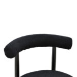 Chair Fenza black teddy fabric-beech wood legs in black color 60x54x75cm - Image 6