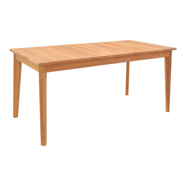 Ory teak wood table in natural shade 160x80x75cm
