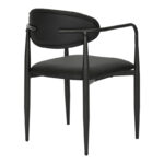 Armchair Kalone pu in black color 56x55x78cm - Image 3